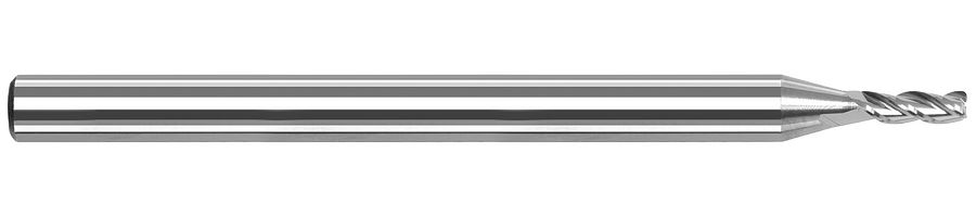 Picture of Harvey Tool 50080 .080 D V-Helix NF, 3x LOC, 3 FL End Mill Standard Flute Standard Helix Carbide Uncoated Single End Square Sharp
